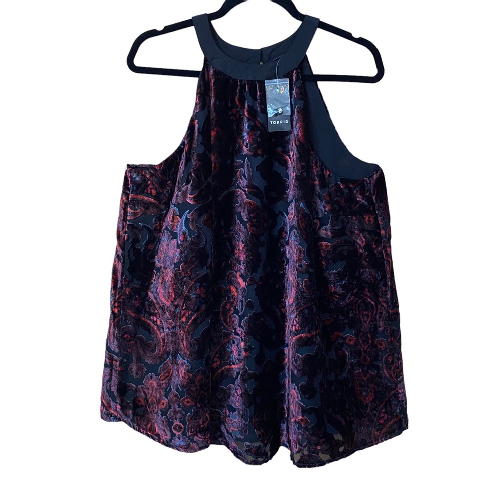 Torrid Halter Neck Multicolored Rayon Tunic Sz 12